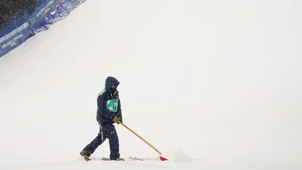Intensa nevada en Milano-Cortina 2026 l AP