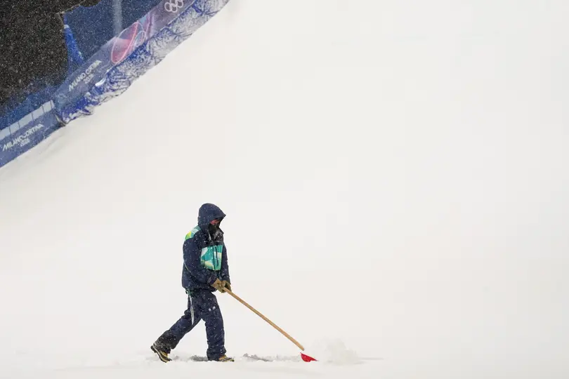 Intensa nevada en Milano-Cortina 2026 l AP