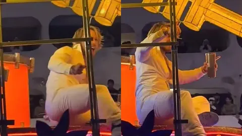 Aunque se ve que le dolió, Aldo de inmediato se incorporó para mostrar que estaba bien/TikTok: @jhonnypalaciosoficial