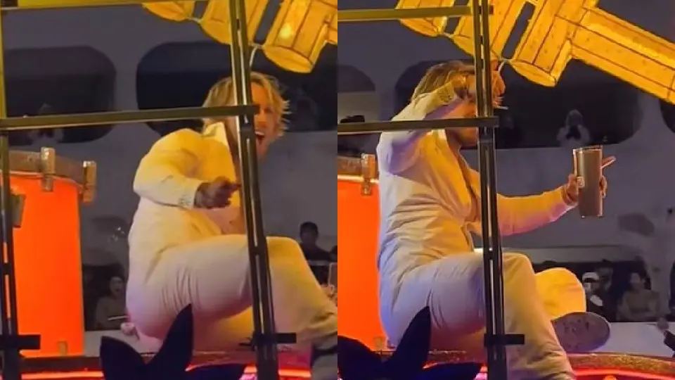 Aunque se ve que le dolió, Aldo de inmediato se incorporó para mostrar que estaba bien/TikTok: @jhonnypalaciosoficial