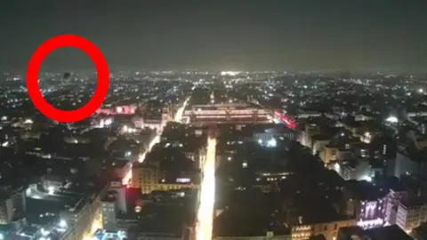El video fue grabado desde la Torre Latino de la Ciudad de México/X: @webcamsdemexico