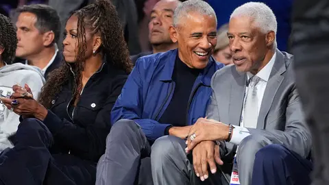 Obama durante el All-Star Game de la NBA | AP