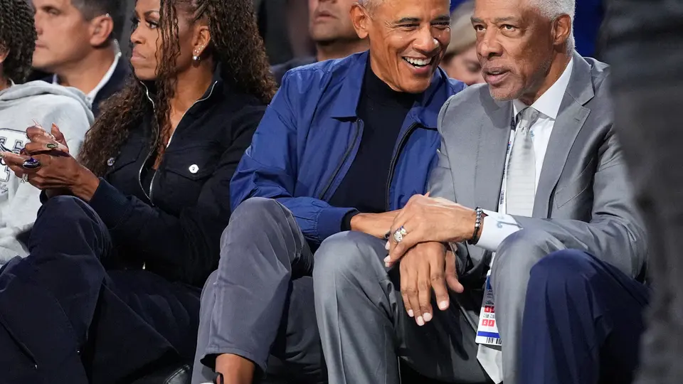 Obama durante el All-Star Game de la NBA | AP