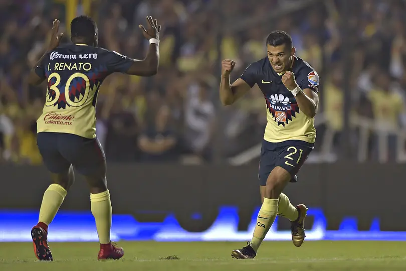 Henry Martín anotó gol en su debut con América en el Clausura 2018, con el dorsal '21'. l MEXSPORT