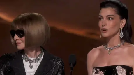 Oscar 2026: Anne Hathaway y Anna Wintour recrean icónico momento de El diablo viste a la moda