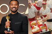 VIDEO: Michael B. Jordan celebró su Premio Oscar comiendo hamburguesas en restaurante de comida rápida