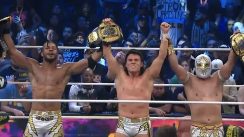 Místico ganando el campeonato de tríos de AEW | AEW