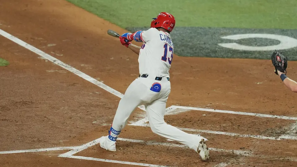 Junior Caminero, República Dominicana, ante Estados Unidos | AP