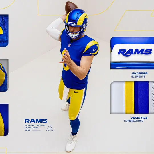 Nuevos uniformes de los Rams | X: @RamsNFL