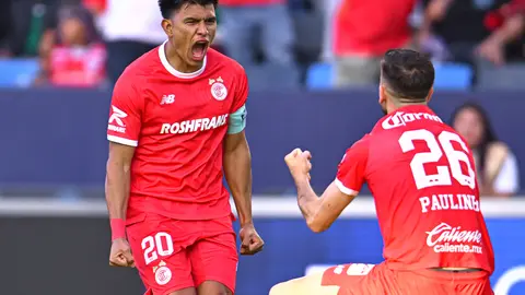 Marcelo Gallardo festejando un gol ante Galaxy | MEXSPORT
