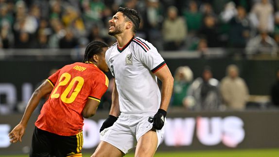 Raúl Jiménez en el partido de la Selección Mexicana contra Bélgica | MEXSPORT