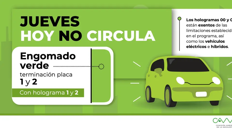 Los vehículos con engomado verde, placas 1 y 2, y holograma 1 y 2, no circulan / Especial