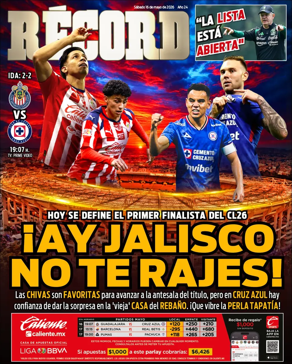 Portada RÉCORD 16 mayo 2026