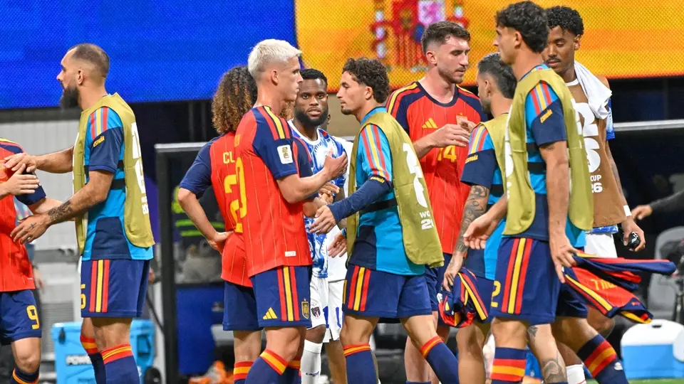 Jugadores de España tras empate ante Cabo Verde | MEXSPORT