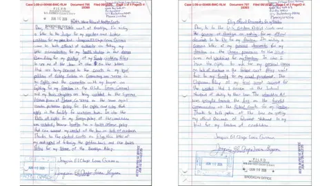 Joaquín “El Chapo” Guzmán Loera volvió a escribir nuevas cartas para insistir en su inocencia / Especial
