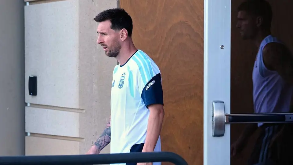 Messi en entrenamiento con la Selección de Argentina | AP