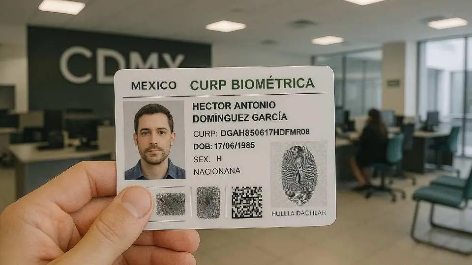 La nueva CURP incorpora fotografía, huellas dactilares, iris y firma digital para fortalecer la identificación ciudadana./ IA
