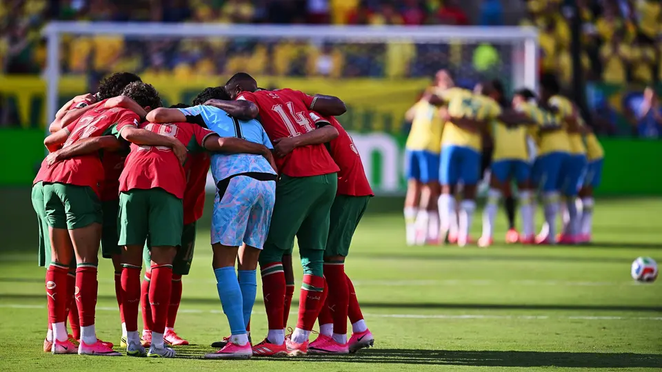 Selección de Marruecos en su partido contra la Selección de Brasil | MEXSPORT