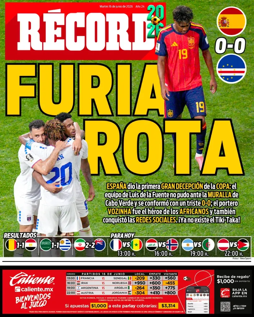 Portada RÉCORD 16 de junio de 2026