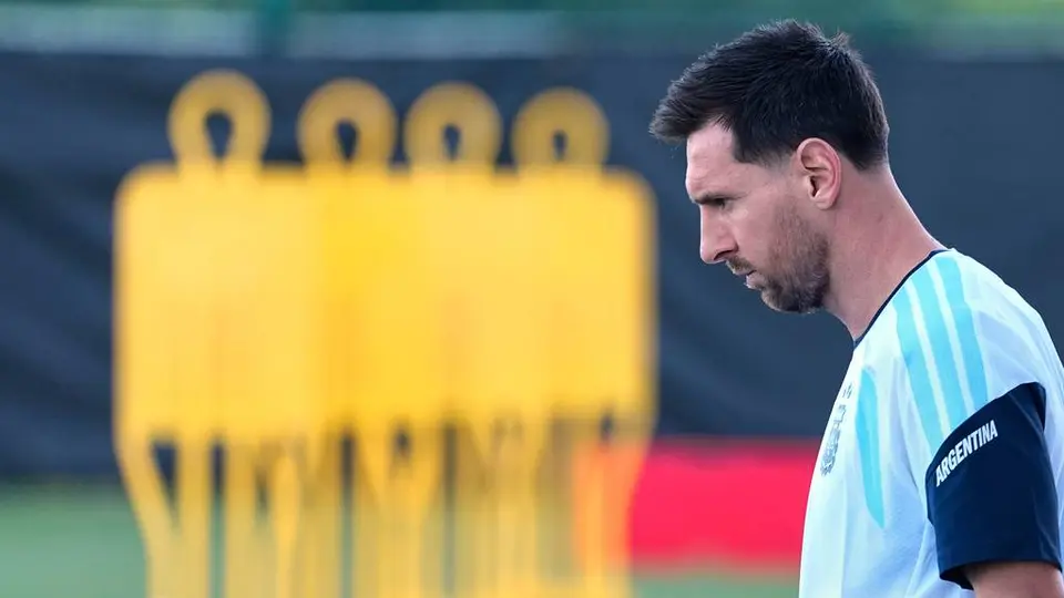 Messi en entrenamiento con la Selección de Argentina | AP