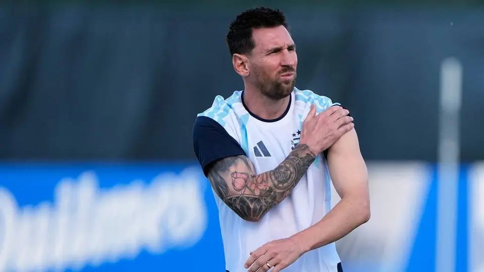 Messi en entrenamiento con la Selección de Argentina | AP