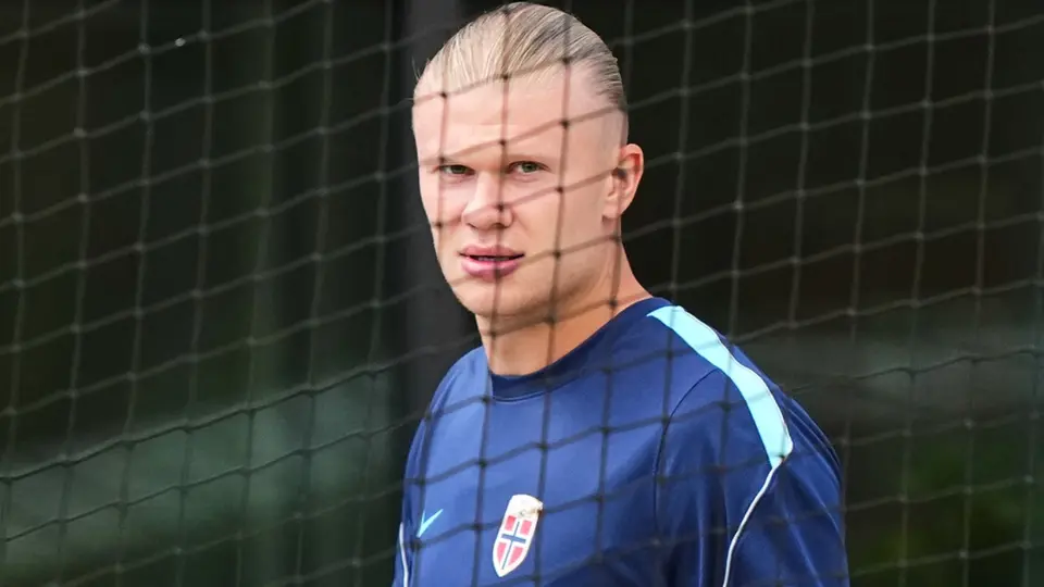 Haaland en entrenamiento de Noruega | AP