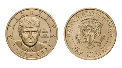 ¡No es broma! Trump aparecerá en una moneda de oro por los 250 años de la independencia de EU