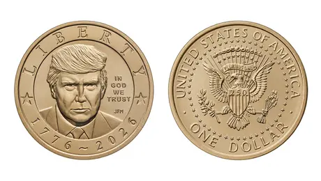 ¡No es broma! Trump aparecerá en una moneda de oro por los 250 años de la independencia de EU