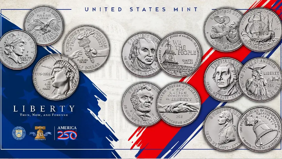 También serán varias las monedas especiales por los 250 años de independencia de EU / X: @usmint