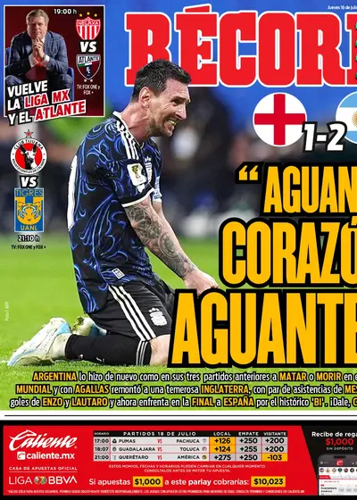 Portada RÉCORD 16 de Julio de 2026
