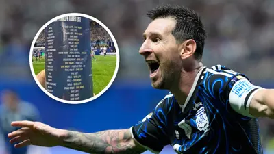Messi y su increíble reacción al ver el acordeón que Pickford tenía para la tanda de penales