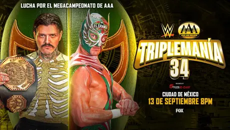 ¡1.ª lucha de TripleManía 34! El Grande Americano vs. Dominik Mysterio por el Megacampeonato AAA