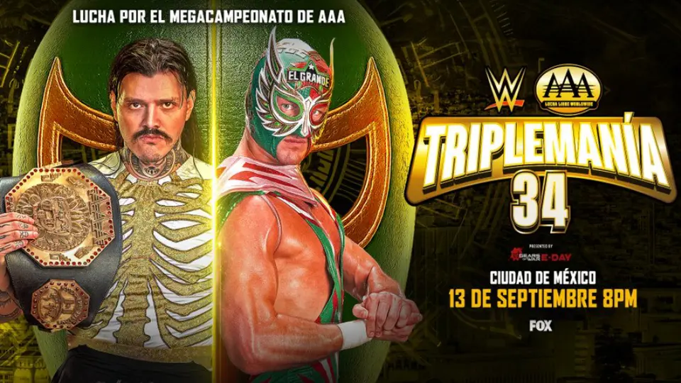¡1.ª lucha de TripleManía 34! El Grande Americano vs. Dominik Mysterio por el Megacampeonato AAA
