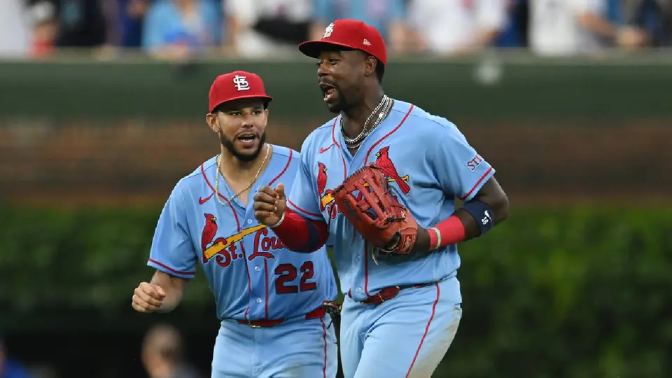 Joshua Baez y  Jordan Walker con los Cardinals | AP