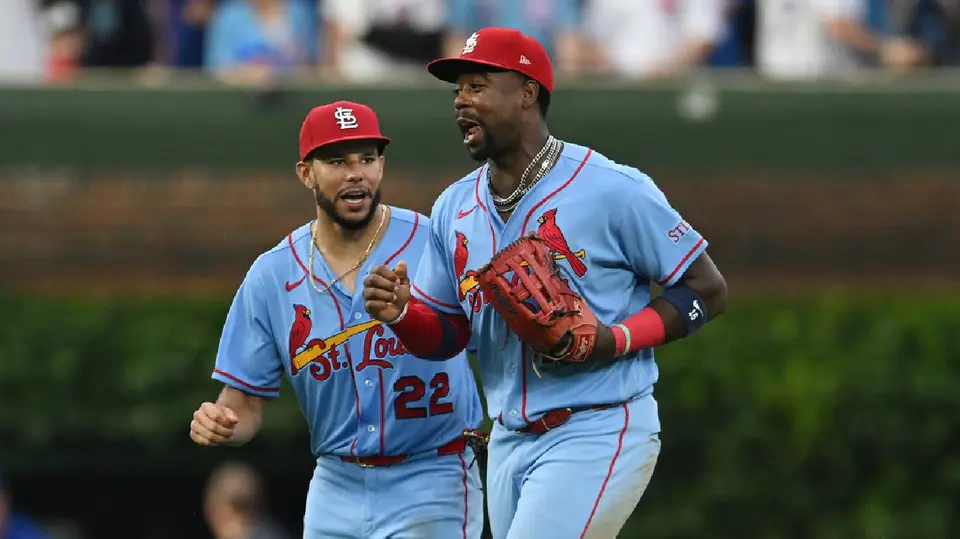 Joshua Baez y  Jordan Walker con los Cardinals | AP