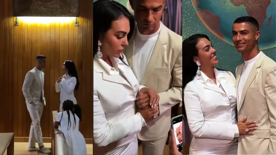 Imágenes de la boda de Cristiano Ronaldo con Georgina Rodríguez | CAPTURA DE PANTALLA