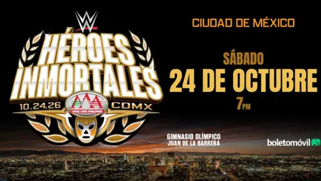 ¡AAA y WWE anuncian nuevo evento! Héroes Inmortales llegará a Ciudad de México