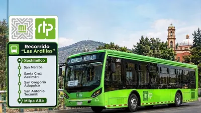 ¡ADIÓS A LAS LARGAS ESPERAS! Nueva ruta de RTP conectará Milpa Alta con Xochimilco por solo 2 pesos