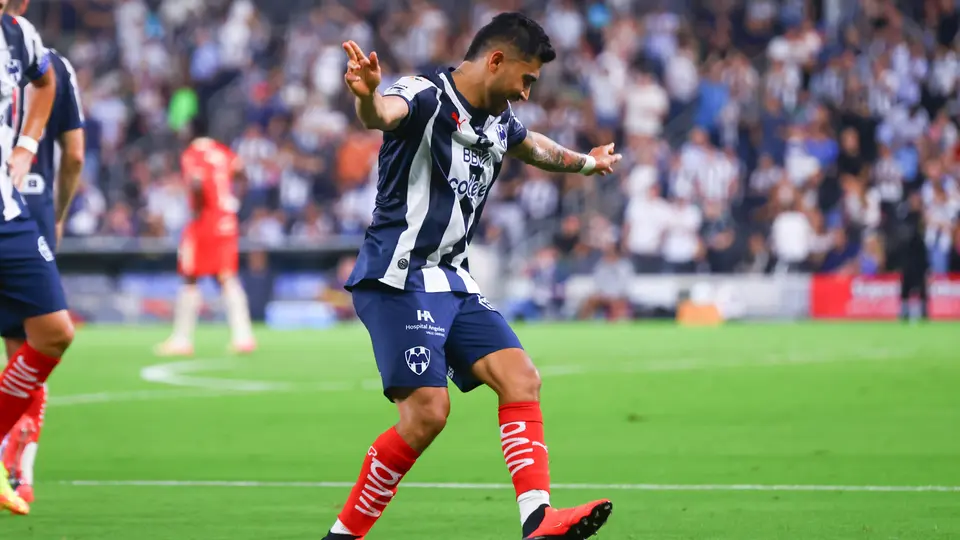 Orbelín Pineda en celebración con Rayados en el partido ante FC Juárez en la Liga MX | IMAGO 7