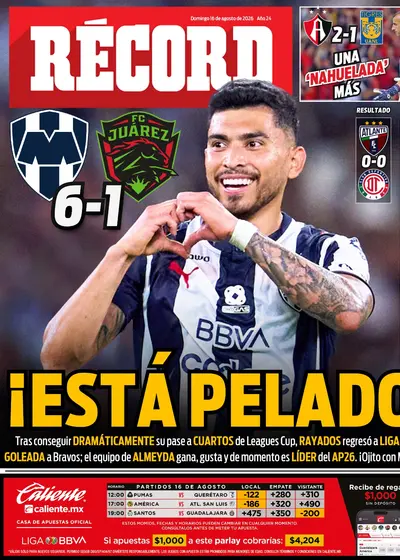 Portada RÉCORD 16 de agosto de 2026