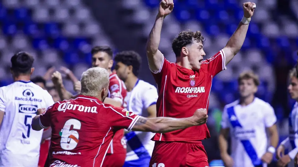Federico Viñas festejando gol de Toluca ante Puebla | MEXSPORT
