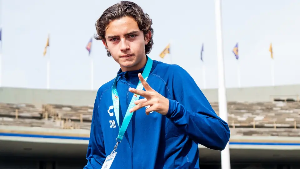 Santino Loza, jugador de Pachuca, previo a un partido de la Sub 19 | IMAGO7