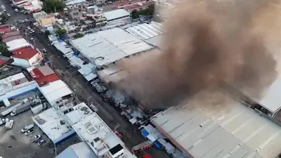 Incendio en el Mercado Central de Acapulco consume al menos 90 locales este 16 de septiembre
