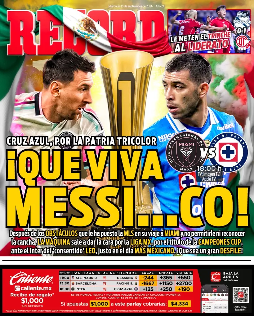 Portada RÉCORD 16 septiembre 2026