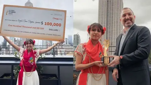 Mexicana que estudiaba en el Conalep recibe premio como Mejor Estudiante del Mundo