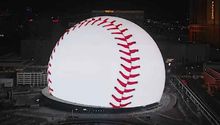 The Sphere de Las Vegas se convierte en una pelota de beisbol por la Serie Mundial entre Dodgers y Yankees