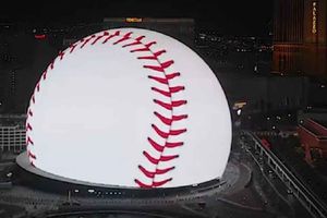 The Sphere de Las Vegas se convierte en una pelota de beisbol por la Serie Mundial entre Dodgers y Yankees