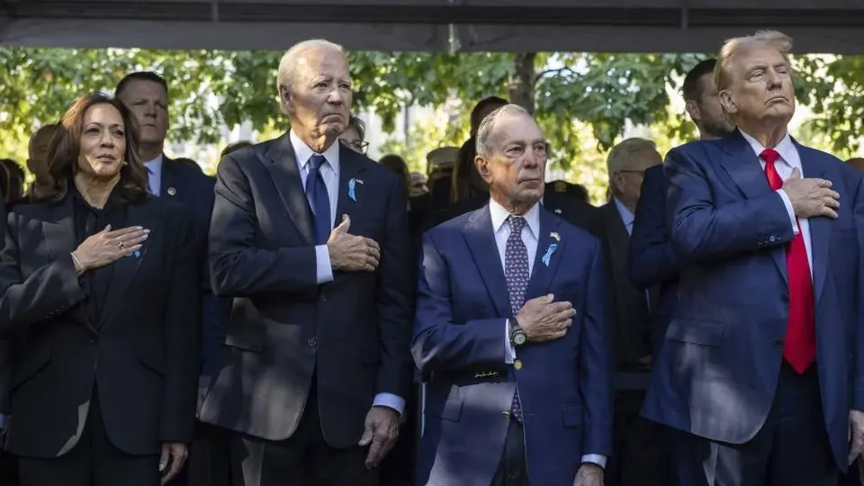 Donald Trump, Kamala Harris y Joe Biden se reúnen para conmemorar el aniversario de las Torres Gemelas