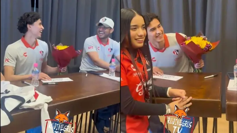 Jeremy Márquez es objeto de 'burlas' de sus compañeros luego de que le dieron un ramo de flores