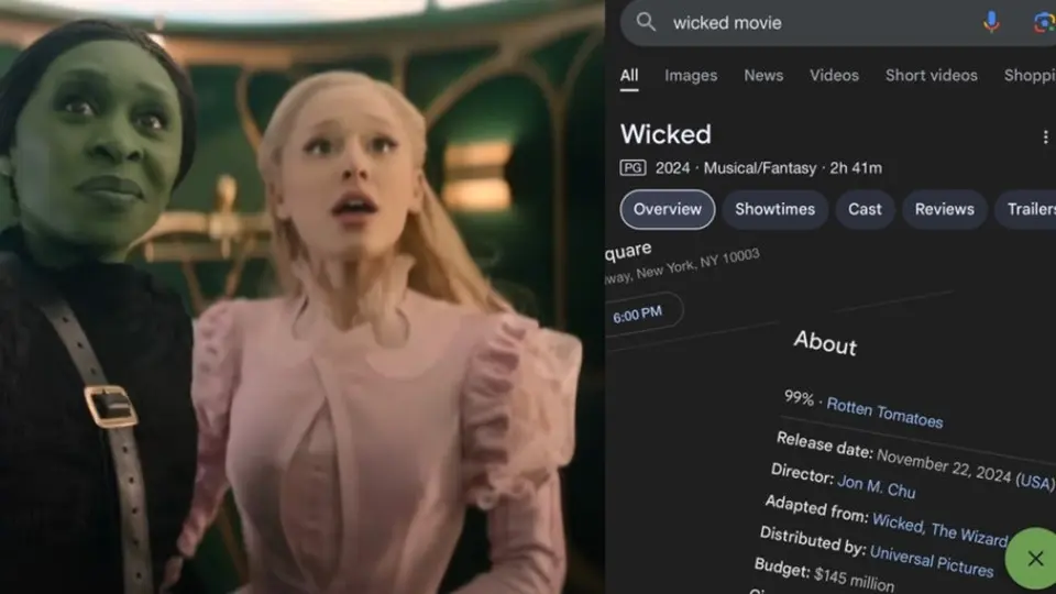 Google estrena nueva función interactiva en su sitio por estreno de ‘Wicked’